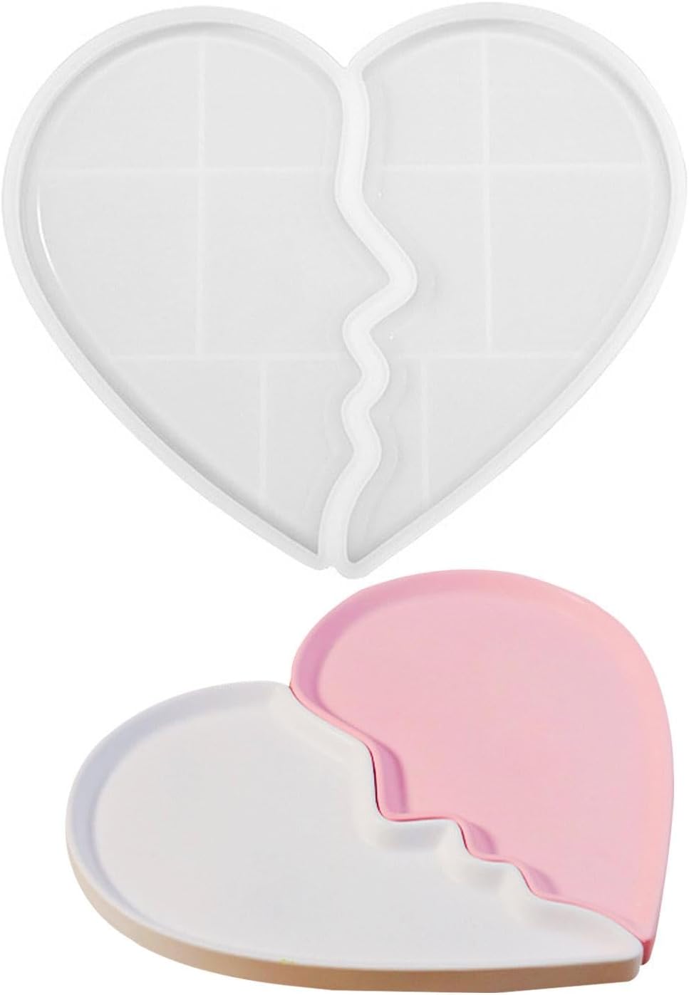 Heart Tray Mold â Jewelry Tray Mold Silicone, Jewelry Holder Resin Mold, Epoxy Resin Casting Mold, Jewelry Tray Dishes for Jewelry Storage.