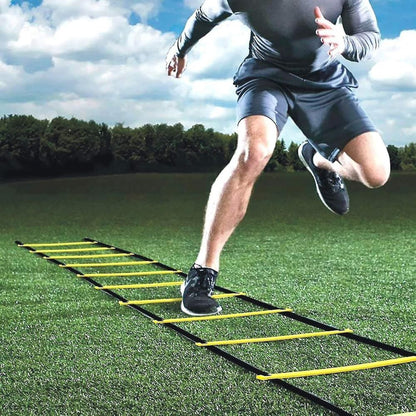 Speed and agility training package 18 pieces - Speed and agility training equipment for football with agility ladders, cones and parachute