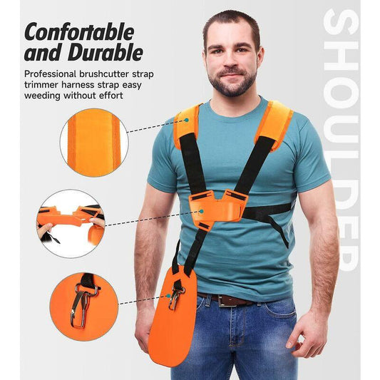 Universal Adjustable Comfort Double Strap Harness for Brushcutter Lawn Mower.