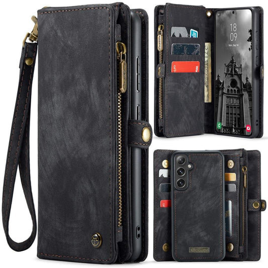 CaseMe Multi-Slot 2 in 1 Wallet Case Galaxy S25 Black.