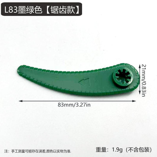 24-pack Bosch Grass Trimmer Blades for Bosch Durablade Art 23-18 LI Art 26-18 LI Grass Trimmers, Replacement Blades for Grass Trimmer. green Toothed edge.