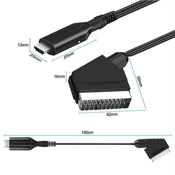 Scart to HDMI Converter, All-in-one Scart to HDMI Adapter, 1080P.