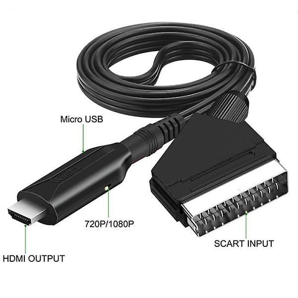 Scart to HDMI Converter, All-in-one Scart to HDMI Adapter, 1080P.