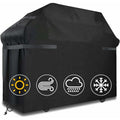 Grill Cover Waterproof Protection Windproof, tear-proof cover with straps and storage bag (145x61x117cm)