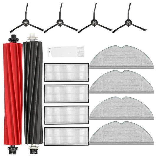 Main brush, HEPA filter, mop cloth, washable accessory set compatible with Roborock S8 / S8+ robot vacuum cleaner.