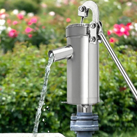 Stainless steel hand water pump - Hand pump - Manual water pump for groundwater up to 10 m depth.