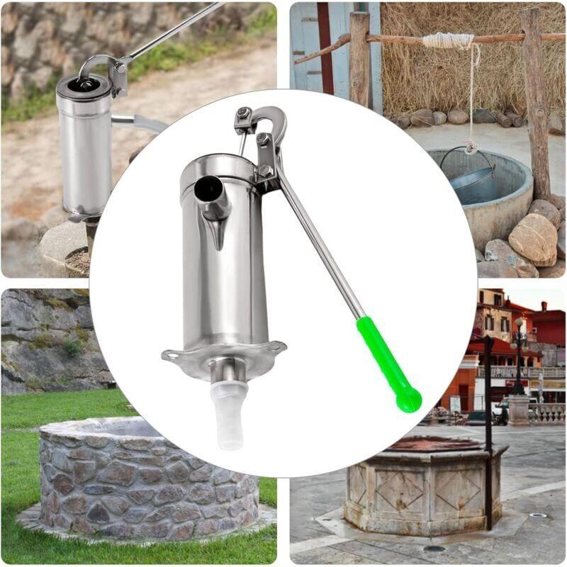 Stainless steel hand water pump - Hand pump - Manual water pump for groundwater up to 10 m depth.
