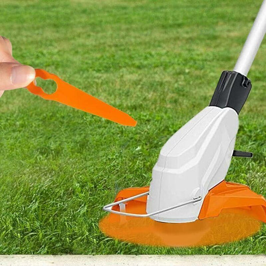 Pack of 100 Compatible Blades for Stihl PolyCut 2-2 PolyCut 3-2, FSA 45 FSA 57 FSE 52, Plastic Blades for Stihl Cordless Trimmer..DEBUNS.