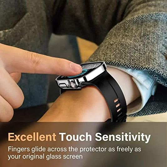 Waterproof Case for Apple Watch 7 8 9 45 mm 41 mm Screen Protector Glass+ Protection Bumper Tempered Glass iWatch 5 SE 6 44 mm 40 mm Accessories Black Black Series 4 5 6 SE 44mm.