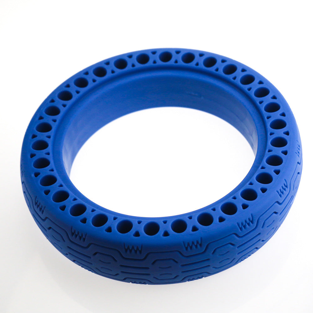 For Xiaomi electric scooter color solid tire multi-color honeycomb tire hollow airless tire M365 explosion-proof solid tire green.