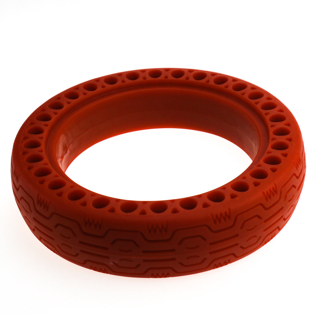 For Xiaomi electric scooter color solid tire multi-color honeycomb tire hollow airless tire M365 explosion-proof solid tire green.