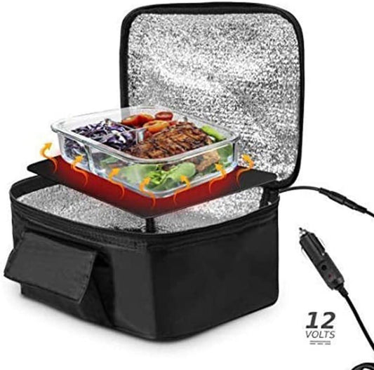 12V cooler bag for car, electric picnic bag lunch bag cooler bag foldable cooler bag for carrying picnic food - 29cmx21cmx11cm.