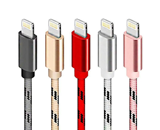 5-pack 2m Braided Lightning Cables, Compatible with iPhone 11 13 14, Charging and Data Cable.