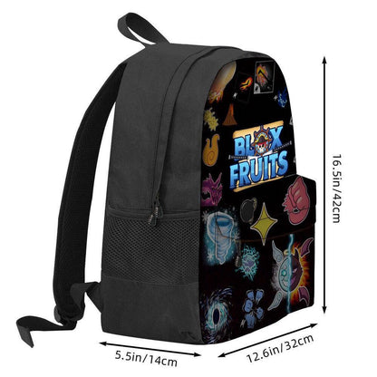 Children's backpack roblox blox fruits primary school bag polyester school bag with large capacity.