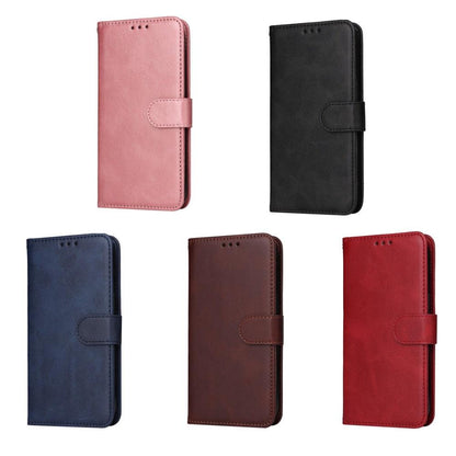 SKALO Samsung A55 5G PU Leather Wallet Case - Multiple Colors Brown Brown Brown.
