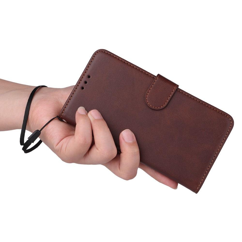 SKALO Samsung A55 5G PU Leather Wallet Case - Multiple Colors Brown Brown Brown.
