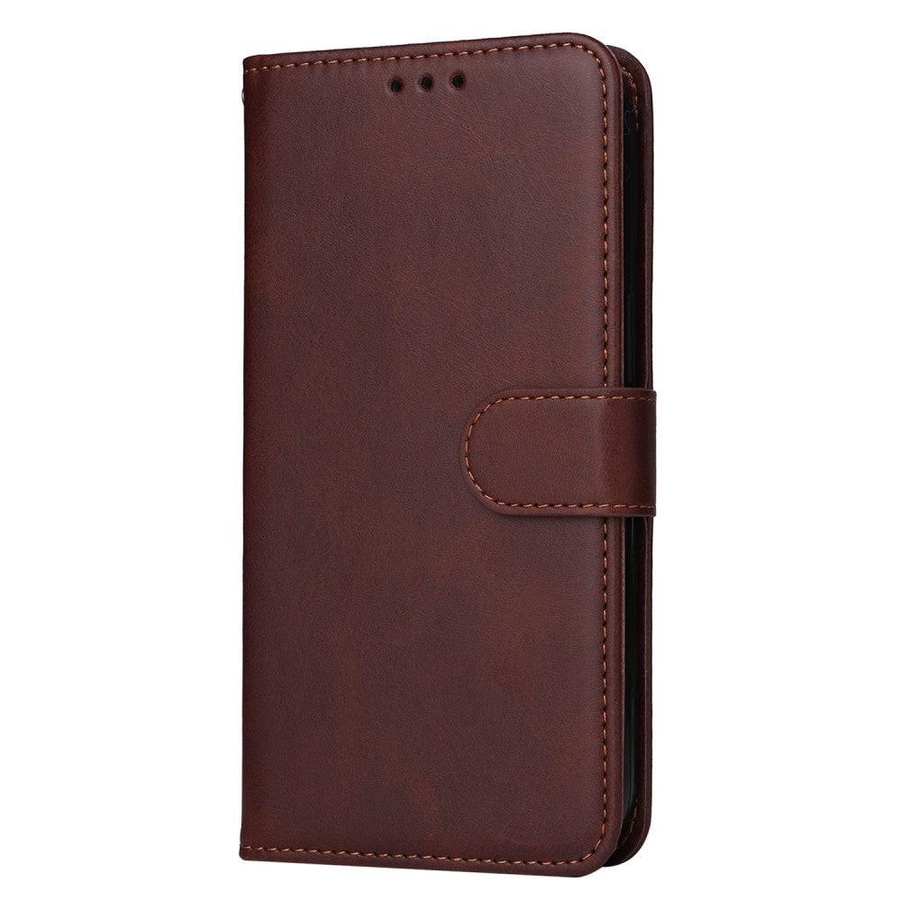SKALO Samsung A55 5G PU Leather Wallet Case - Multiple Colors Brown Brown Brown.