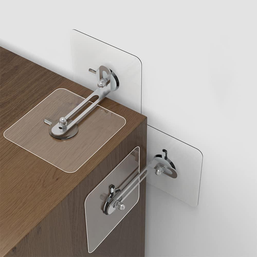 pcs Furniture Wall Anchors without drilling the wall Install anti-tip furniture with kit proofing Attach the shelf to the wall to prevent furniture from falling.