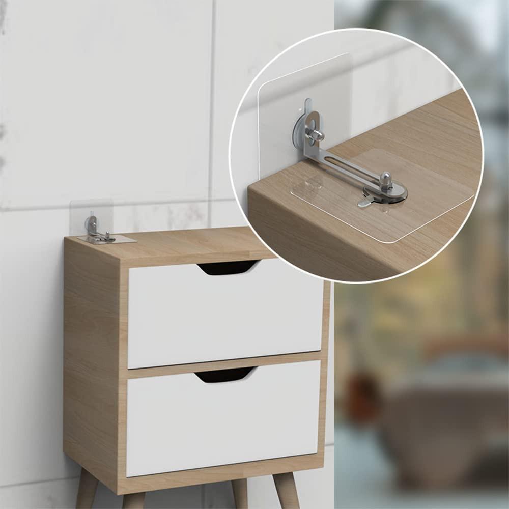 pcs Furniture Wall Anchors without drilling the wall Install anti-tip furniture with kit proofing Attach the shelf to the wall to prevent furniture from falling.