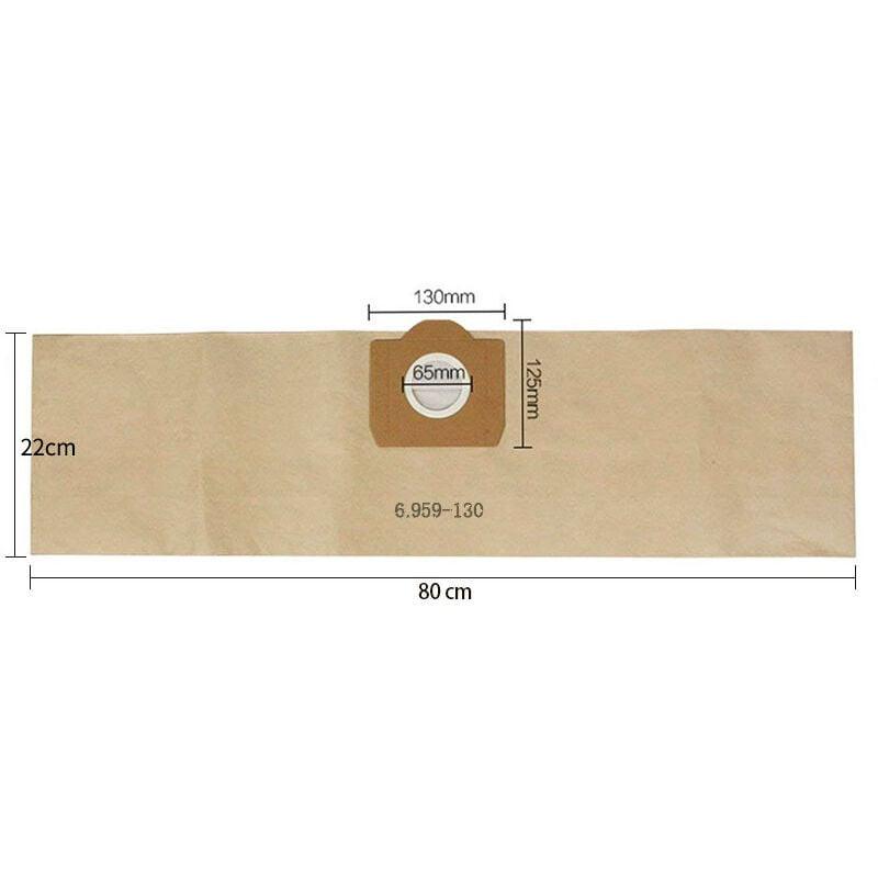 10-pack 6.959-130.0 Paper vacuum cleaner bag A 2201/2204/2504 for Karcher WD3 WD3P Wet and dry vacuum cleaner Replacement.