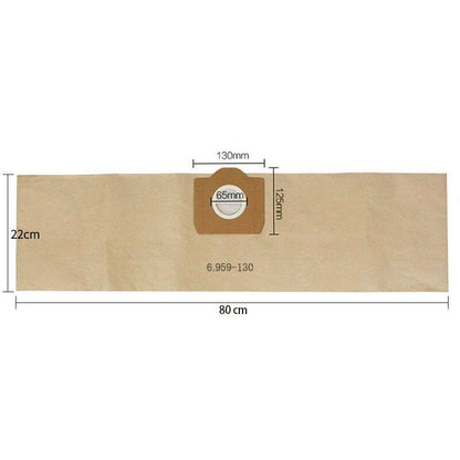 10-pack 6.959-130.0 Paper vacuum cleaner bag A 2201/2204/2504 for Karcher WD3 WD3P Wet and dry vacuum cleaner Replacement.