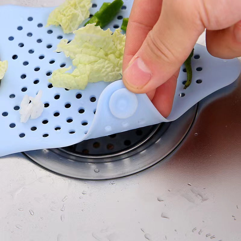 Silicone Drain Cover / Filter for Sink, Bathtub, Shower Green