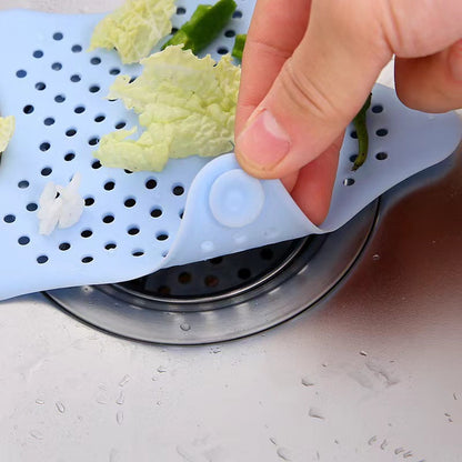 Silicone Drain Cover / Filter for Sink, Bathtub, Shower Green
