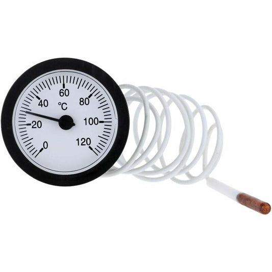 Dial Thermometer Capillary Temperature Gauge with 1m Sensor 0-120Â°C for Measuring Liquid Water.