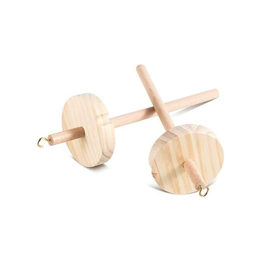 2pcs DIY Dragonfly Spindle Yarn Spinner Handmade Wooden Spinning Wheel For Yarn Making Yarn Spindle