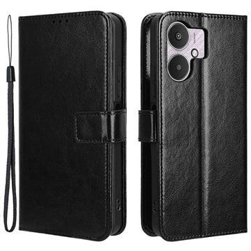 Xiaomi Redmi 13C 5G/Poco M6 Wallet Case with Magnet... Black Black black.