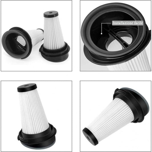 4-pack replacement filters for Rowenta X-pert 3.60 X-Pert 160 RH72xxx RH6921WO RH6933WO RH6971WO RH6974WO cordless vacuum cleaner ZR005202, DEBUNS.