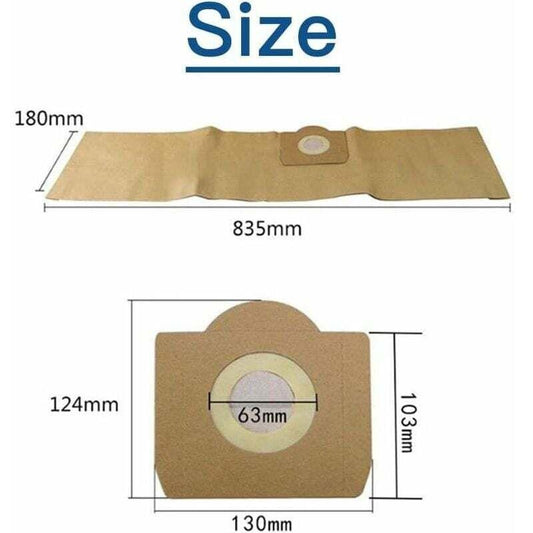 Karcher WD3 Vacuum Cleaner Bags, 5-pack straight vacuum cleaner bags for Karcher WD3, WD 3 Premium, WD3200, WD3500P, A2204, A2204, A2534, SE4001...