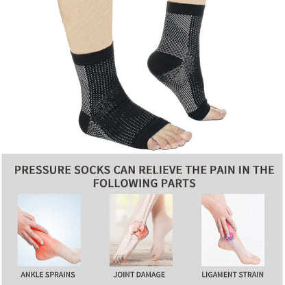 pairs of neuropathy socks, soothing socks for neuropathy pain, tendinitis compression socks, plantar fasciitis, neuropathy - Black - L XL