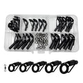 35pcs Fishing Rod Repair Kit Rings Wear-Resistant Ceramic Guide Rings Rod Eye Fishing Rod Guides Alconite Rings Set.