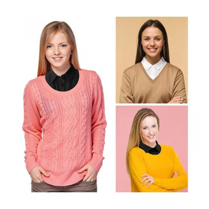 pcs women's collar insert women, removable collar