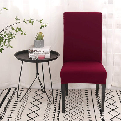 Chair Covers Set of 4 or 6, Stretch Removable Washable Chair Covers Decoration Slipcovers Seat Covers for Hotel Wine Red-tfrf wine Red 4pcs