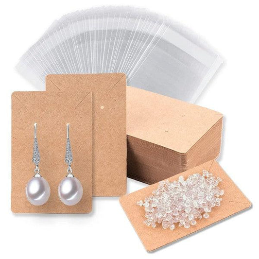 480pcs earring cards with plastic bag earring display cards for earring necklace display jewelry packaging.