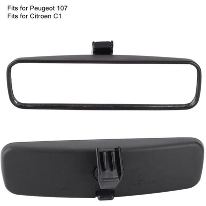 Car Interior Rearview Mirror for Citroen C1, Peugeot 107, Toyota Aygo - Compatible with Clio 3, Saxo 1.4VTS 1.5D 1.0X 1.6VTS 1.1X - ABS 814842.