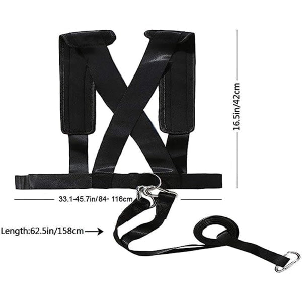 Sled Harness Tire Pull Harness Fitness Resistance Training Workout.