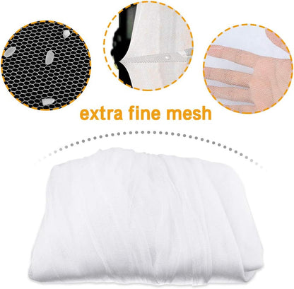 Mosquito net, large mosquito net with frame for king size bed, mosquito net for indoor and outdoor use (200 x 220 x 210 cm)