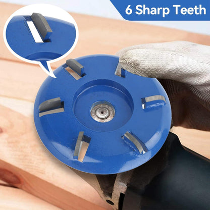 Wood router, wood milling, stump grinder angle grinder wood router 6 teeth chainsaw.