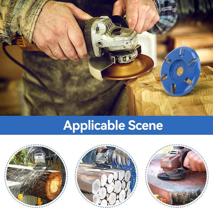 Wood router, wood milling, stump grinder angle grinder wood router 6 teeth chainsaw.