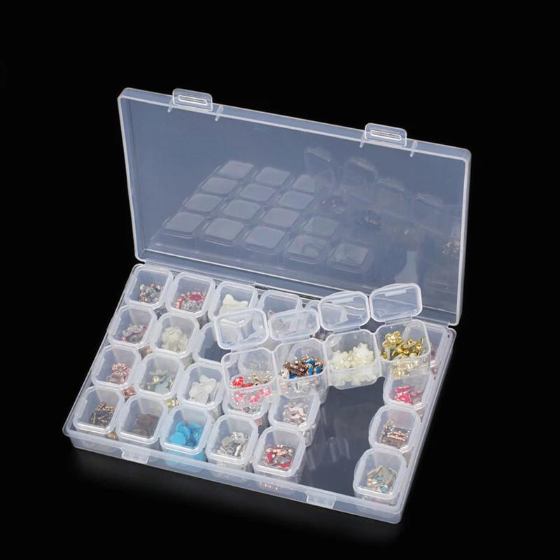 2-pack - Bead Storage 56 Compartments for Diamond Painting - Diamond Painting Transparent Transparent