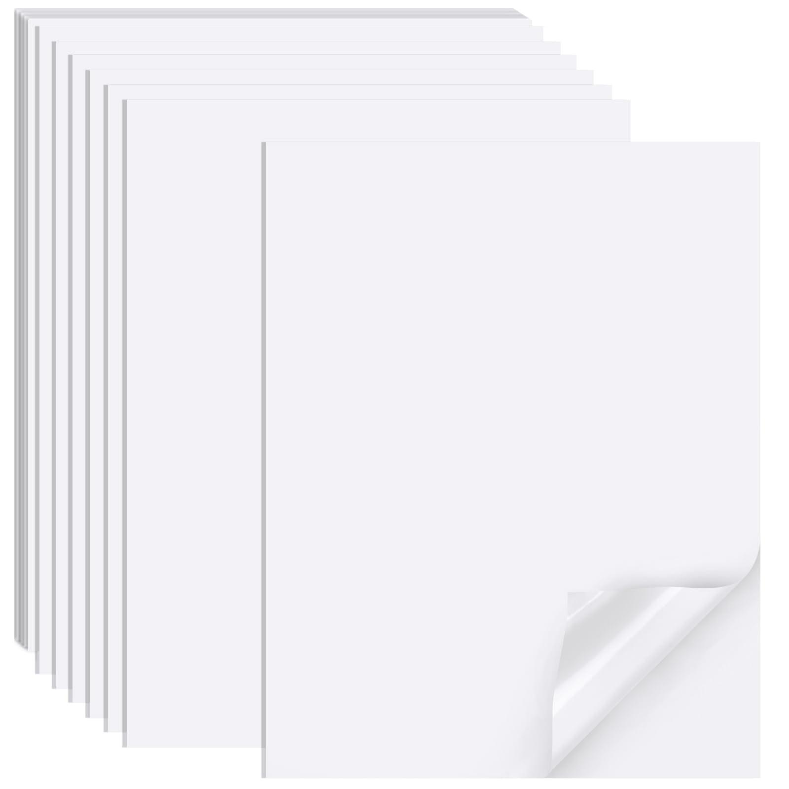 Printable Sticker Paper for Inkjet Printers, 50 Sheets A4 Matte Sticker Paper for Printers, Full Sheet Labels, Sticker Paper.