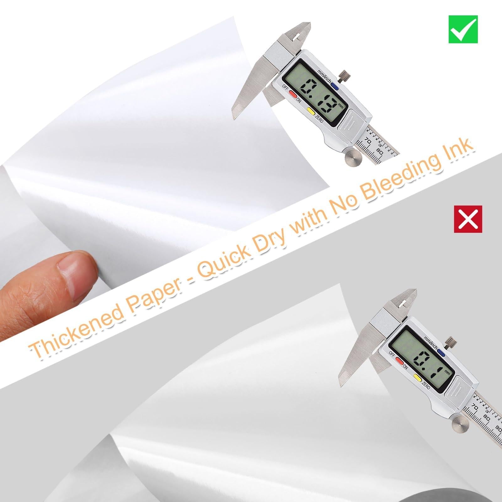 Printable Sticker Paper for Inkjet Printers, 50 Sheets A4 Matte Sticker Paper for Printers, Full Sheet Labels, Sticker Paper.