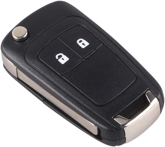 Remote Control Car Key Case Replacement Compatible with Vauxhall Opel Astra Insignia Vectra Zafira Meriva Mokka Key Shell (With Blade) 2 Buttons 2pcs.