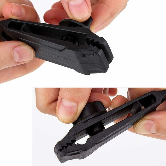 12 pcs Tent Clamps, Heavy Duty Tent Clamps Set Instant Awning Clamp for Tent Tarpaulin Caravan Garden Shelter, Black (12), by DEBUNS.