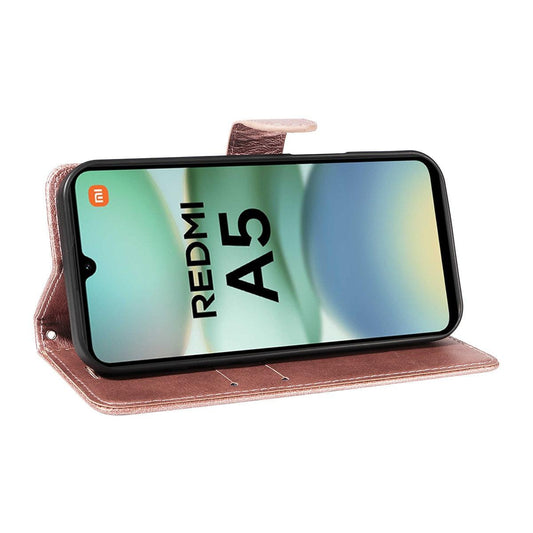 SKALO Xiaomi Redmi A5 4G PU Leather Wallet Case - More Colors_MGF Pink gold Pink gold.