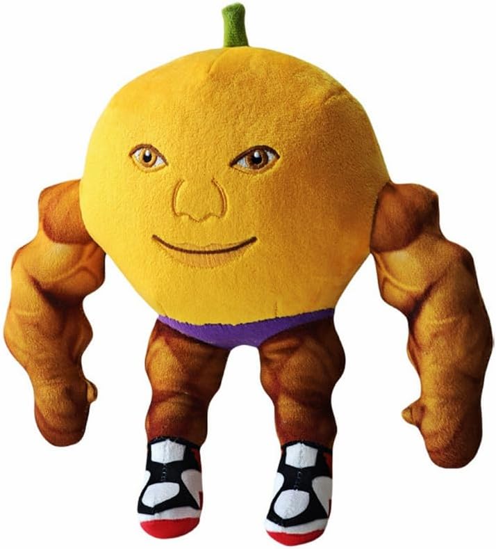 Italian Brainrot Plush, 25 cm U Din Din Din Din Dun Ma Din Din Din Dun Orange Bodybuilder Plush Pillow for Video Game Fans Bodybuilder-tfrf Bodybuilder.