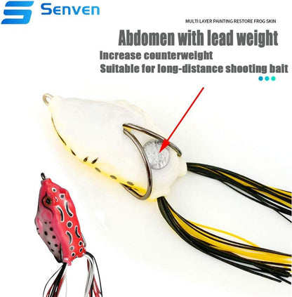 pcs Crank Frog Frog, Soft Fishing Lure 3D Eye Frog Lure and, ZQKLA_MGF.